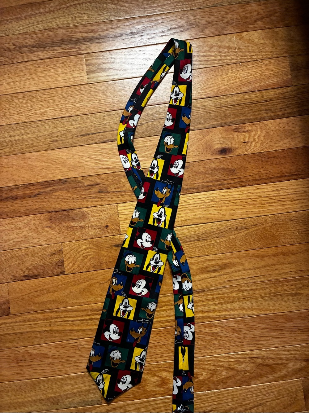 Disney Kids Tie with Mickey, Donald & Friends in Red, Yellow, Blue, Green, Black